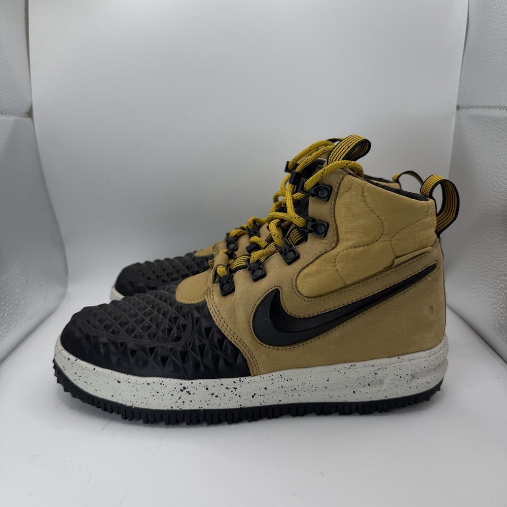 Nike Lunar Force 1 Duckboot Sneaker Metallic Gold 922807-700 Wheat Size 6.5Y